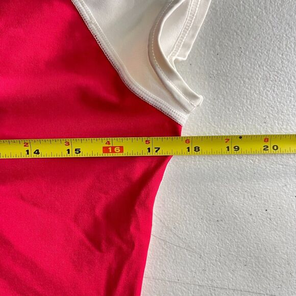 Fourth Element Swim Shirt Top Womens Size 12 Cap Sleeve Hydroskin Red White - Picture 6 of 7